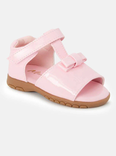 MELIA AMANDA  PATENT BOW SANDAL - 20-25 PINK