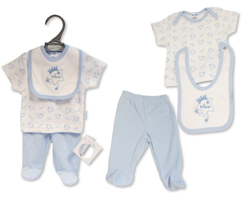 PB-20-623 TINY CHICK PREM PRINCE T-SHIRT & LEGGINGS with BIB SUIT - BLUE