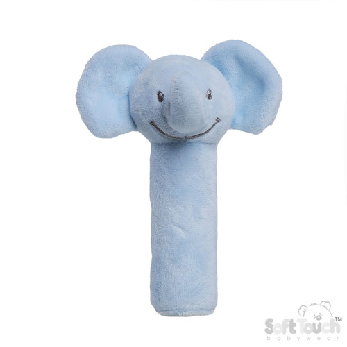 ESQ66-B SOFT TOUCH ECO RECYCLED ELEPHANT SQUEAKY TOY - BLUE