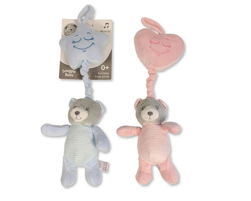 Nursery Time Baby Bear Musical Pull Toy - Heart/ Star