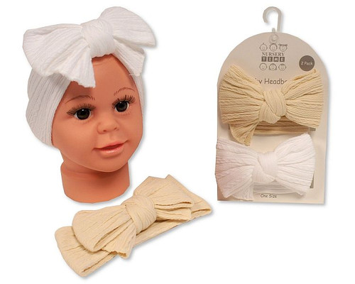 Nursery Time Baby Girls 2 Headbands Set
