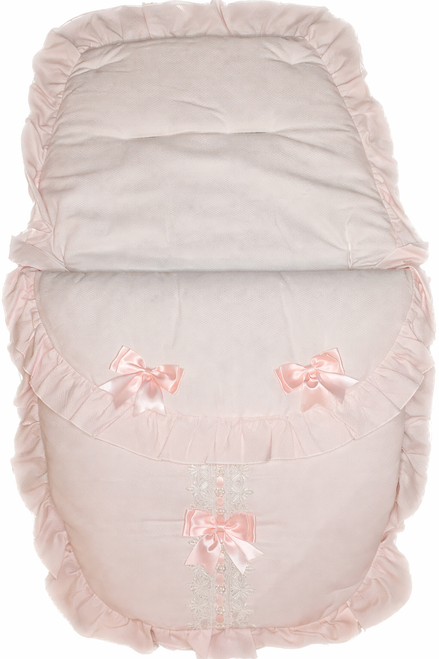 5823 KINDER BOUTIQUE WAFFLE 3 IN 1  with RIBBON SLOT LACE PINK