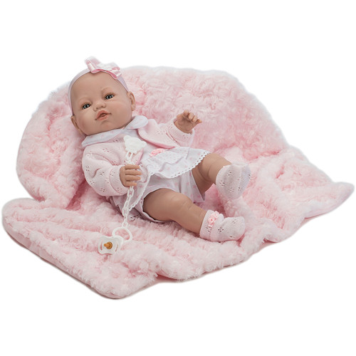Berbesa New Born Doll Pink Dress & Blanket 51131