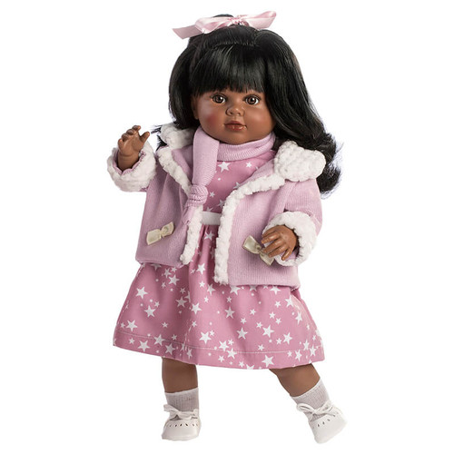 Berbesa Carla Black Doll with Star Dress and Jacket 7218