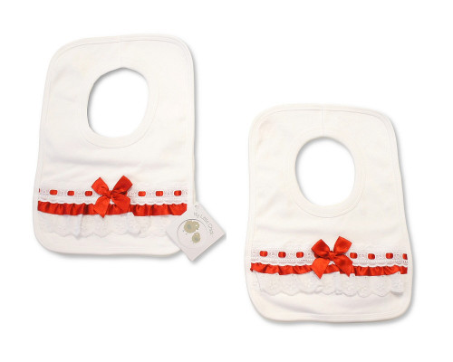 NURSERY TIME BW-104-839 BABY P.O. BIBS XMAS - WITH BOW