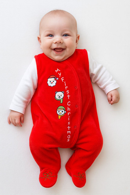 Nursery Time Baby Christmas Velour 2 pcs Set - My First Christmas.