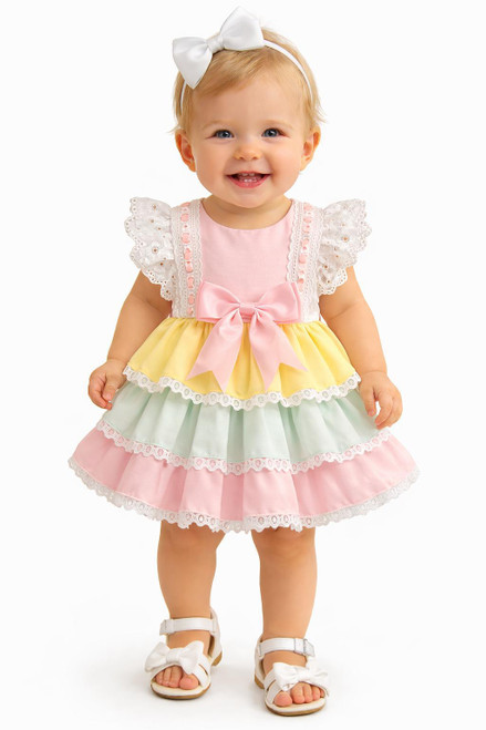 Kinder Boutique Multi Dress Frill & Bow 9000