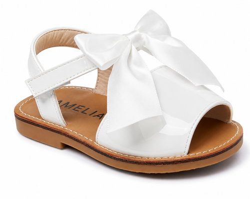 MELIA MARTINA BOW SANDAL - WHITE.