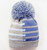 A57 KINDER GEOMETRIC DESIGN STRIPED LARGE POM HAT