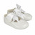 B060W BAYPODS DIAMANTE BOW BUTTON SHOE - WHITE
