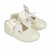 B060C BAYPODS DIAMANTE BOW BUTTON SHOE - IVORY