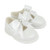 H035 EARLY DAYS DIAMANTE BOW HARD SOLED SHOE - WHITE