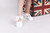H035 EARLY DAYS DIAMANTE BOW HARD SOLED SHOE - WHITE