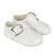 B656W BAYPODS SOFT BUCKLE SHOE--WHITE PATENT