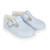 H501PB BAYPODS HARD SOLE BOYS T BAR HOLE PUNCHED SHOE -- PALE BLUE
