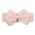 HB92 SOFT TOUCH PLAIN HEADBAND with GLITTER BOW - BABY PINK