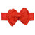 HB92 SOFT TOUCH PLAIN HEADBAND with GLITTER BOW - RED