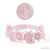HB97-P SOFT TOUCH FLORAL LACE HEADBAND -- PINK