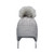 AZ10-G  KINDER BOUTIQUE GREY HAT WITH CHEVRON KNIT & FUR POM