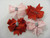 3643  CONTRAST KNOT GROSGRAIN BOW HAIR CLIP - PINK/GREY & RED/GREY ASSTD