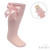 S350-BP SOFT TOUCH 'ELEGANCE' KNEE LENGTH SOCKS with SATIN BOW -- BABY PINK