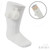 S355-W  SOFT TOUCH 'ELEGANCE' KNEE LENGTH SOCKS with POM POM -- WHITE