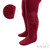 T124-BU SOFT TOUCH  DIAMOND JAQUARD TIGHTS  with 3 SMALL BOWS  - BURGUNDY