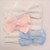 HB9986 KINDER LARGE SATIN & ORGANZA BOW COTTON/LYCRA HEADBAND - BLOCK COLOUR