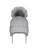 AX326G  'KINDER BOUTIQUE' LARGE POM CABLE KNIT TIE HAT -- GREY