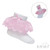 S346-WP SOFT TOUCH ORGANZA LACE SOCK - WHITE/PINK