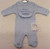 20-608 'MY LITTLE CHICK' HOLD ME-CUDDLE ME SLEEPSUIT & BIB SET - BLUE