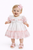 1872 Kinder Boutique Sparkle Ribbon Rose Lace Dress - White/Pink
