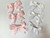 4434 DIAMANTE CIRCLE SATIN BOW HAIR CLIP - PINK & WHITE