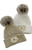 CT70 KINDER BOUTIQUE SOFT FUR POM TEDDY PULL ON HAT 1ST SIZE BEIGE