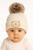 CT70 KINDER BOUTIQUE SOFT FUR POM TEDDY PULL ON HAT  IVORY