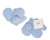 NURSERY TIME BW-0503-0464P BABY MITTENS WITH POM POM-BLUE