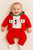 Nursery Time Baby Christmas Velour 3 pcs Set with Smocking - Ho, Ho, Ho!