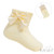 SOFT TOUCH Lemon Ribbed Turnover Ankle Socks w/Large Bow: S123-L