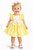 Kinder Boutique Lemon Frill Strap 2 Bow Dress 9050