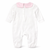 Kinder Boutique Girls White/Pink  Babygrow with Hello World Bib  BBKK-03