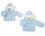 NURSERY TIME BABY KNITTED PRAM COATS WITH FUR HOOD-N/B 0/3 3/6 6/9-SKY BW-10-1254S