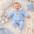 NURSERY TIME BABY KNITTED PRAM COATS WITH FUR HOOD-N/B 0/3 3/6 6/9-SKY BW-10-1254S
