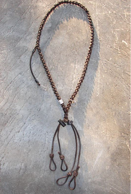 Waxed Leather 2-Call Lanyard