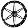 Black Contrast Harley Davidson 21 inch Fat Front Motorcycle Wheels 6ix Shooter