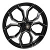 FTD Customs Black Contrast Harley Davidson 21 inch Fat Front Motorcycle Wheels Widow L