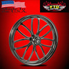 Black Chrome fat front wheel