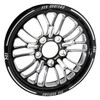 15 x 3.5 Front Drag Racing Wheels Black Contrast - Chaos