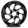 15 x 3.5 Front Drag Racing Wheels Black Contrast - Slasher