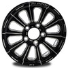15 x 3.5 Front Drag Racing Wheels Black Contrast - Redemption