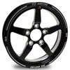 15 x 3.5 Front Drag Racing Wheels Black Contrast - Mayhem